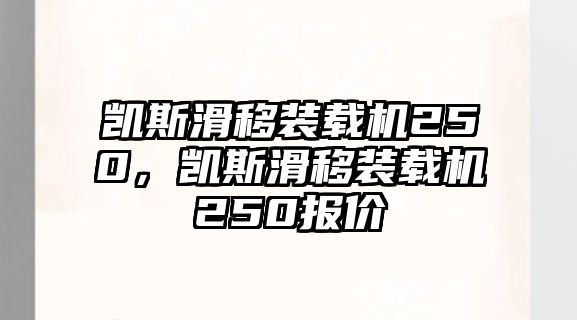 凱斯滑移裝載機(jī)250，凱斯滑移裝載機(jī)250報(bào)價(jià)