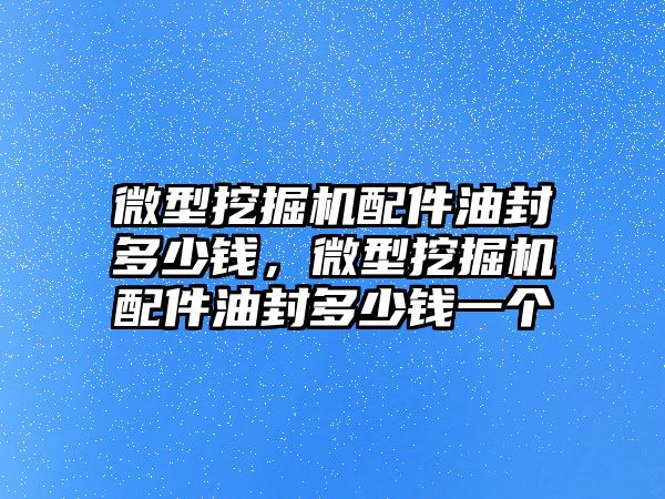 微型挖掘機(jī)配件油封多少錢，微型挖掘機(jī)配件油封多少錢一個