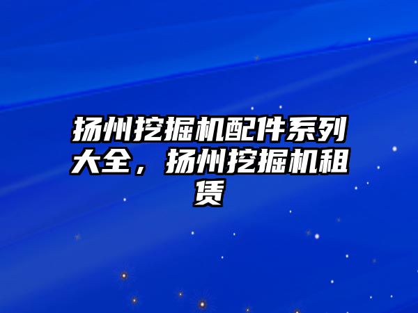 揚(yáng)州挖掘機(jī)配件系列大全，揚(yáng)州挖掘機(jī)租賃
