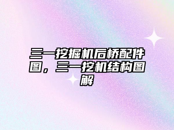 三一挖掘機(jī)后橋配件圖，三一挖機(jī)結(jié)構(gòu)圖解