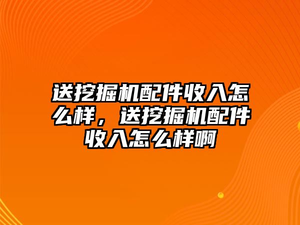 送挖掘機(jī)配件收入怎么樣，送挖掘機(jī)配件收入怎么樣啊