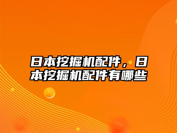 日本挖掘機配件，日本挖掘機配件有哪些