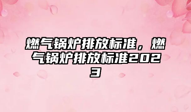 燃?xì)忮仩t排放標(biāo)準(zhǔn)，燃?xì)忮仩t排放標(biāo)準(zhǔn)2023