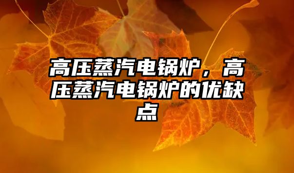 高壓蒸汽電鍋爐，高壓蒸汽電鍋爐的優(yōu)缺點(diǎn)