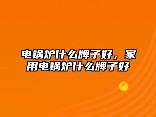 電鍋爐什么牌子好，家用電鍋爐什么牌子好