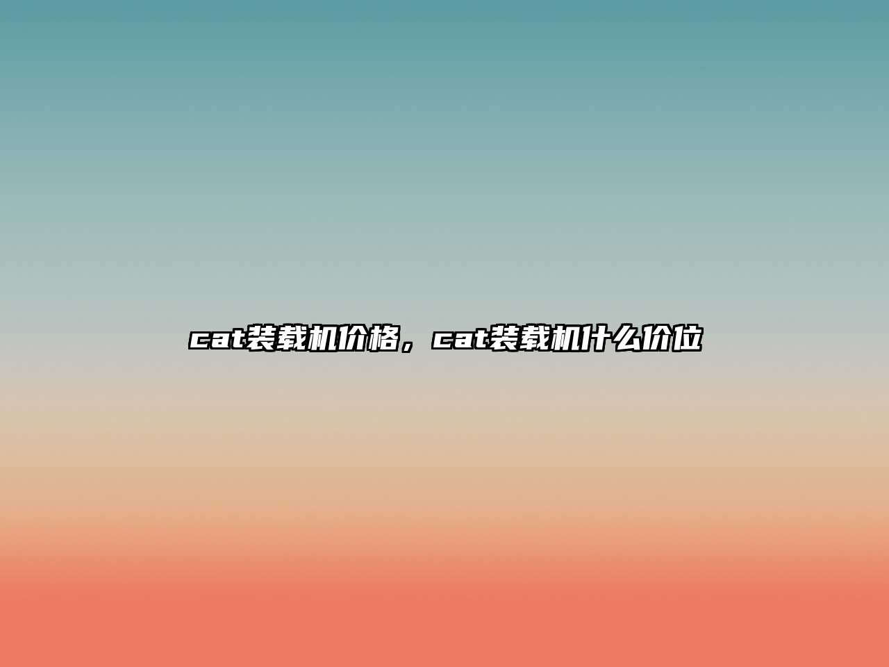 cat裝載機價格，cat裝載機什么價位