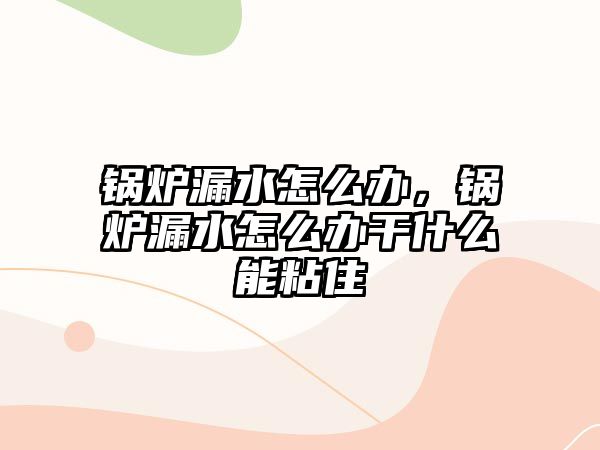鍋爐漏水怎么辦，鍋爐漏水怎么辦干什么能粘住