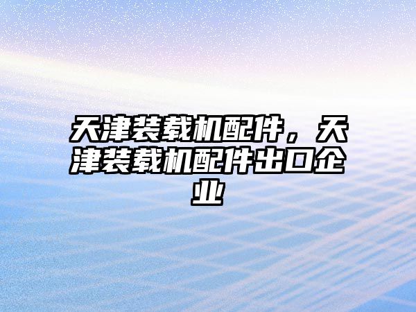 天津裝載機(jī)配件，天津裝載機(jī)配件出口企業(yè)