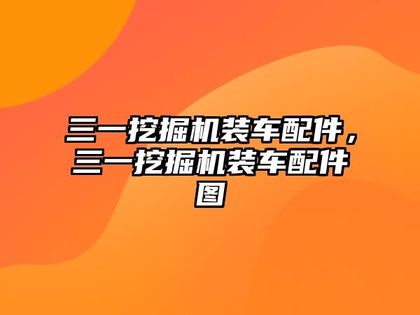 三一挖掘機(jī)裝車配件，三一挖掘機(jī)裝車配件圖