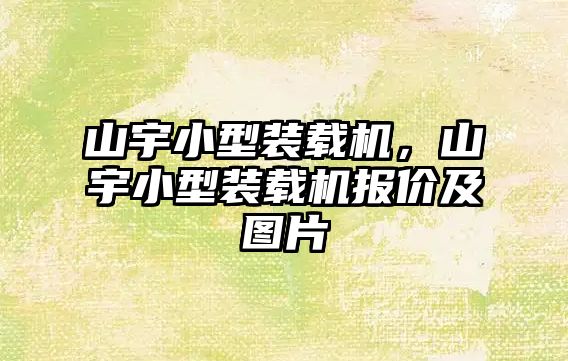 山宇小型裝載機(jī)，山宇小型裝載機(jī)報(bào)價(jià)及圖片