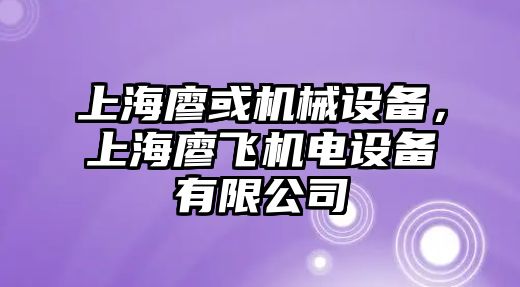 上海廖或機(jī)械設(shè)備，上海廖飛機(jī)電設(shè)備有限公司