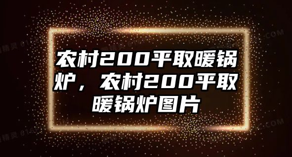 農(nóng)村200平取暖鍋爐，農(nóng)村200平取暖鍋爐圖片