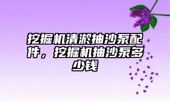挖掘機清淤抽沙泵配件，挖掘機抽沙泵多少錢