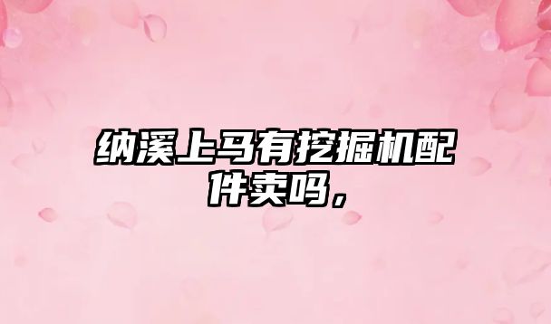 納溪上馬有挖掘機(jī)配件賣嗎，