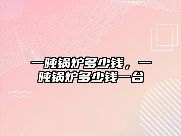 一噸鍋爐多少錢，一噸鍋爐多少錢一臺