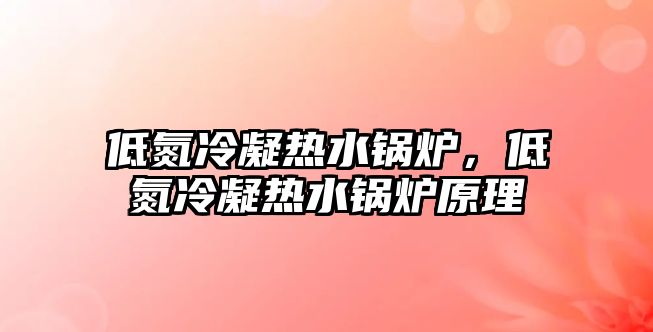低氮冷凝熱水鍋爐，低氮冷凝熱水鍋爐原理
