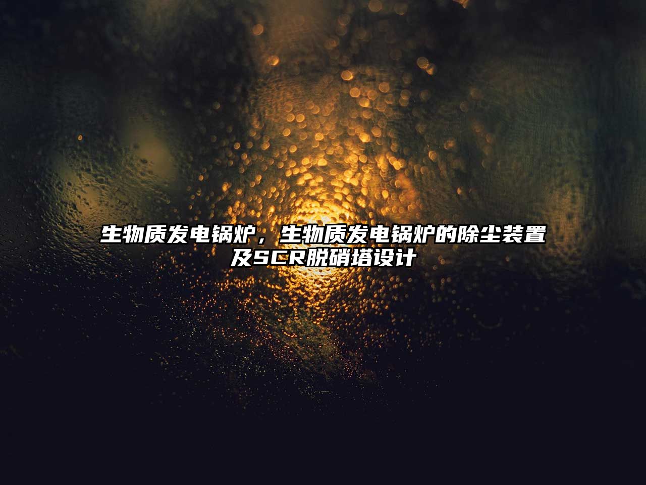 生物質(zhì)發(fā)電鍋爐，生物質(zhì)發(fā)電鍋爐的除塵裝置及SCR脫硝塔設(shè)計(jì)