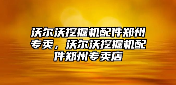 沃爾沃挖掘機(jī)配件鄭州專賣，沃爾沃挖掘機(jī)配件鄭州專賣店