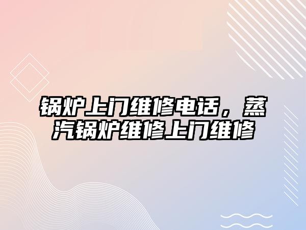 鍋爐上門維修電話，蒸汽鍋爐維修上門維修