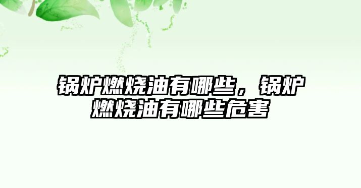 鍋爐燃燒油有哪些，鍋爐燃燒油有哪些危害