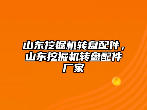 山東挖掘機轉(zhuǎn)盤配件，山東挖掘機轉(zhuǎn)盤配件廠家