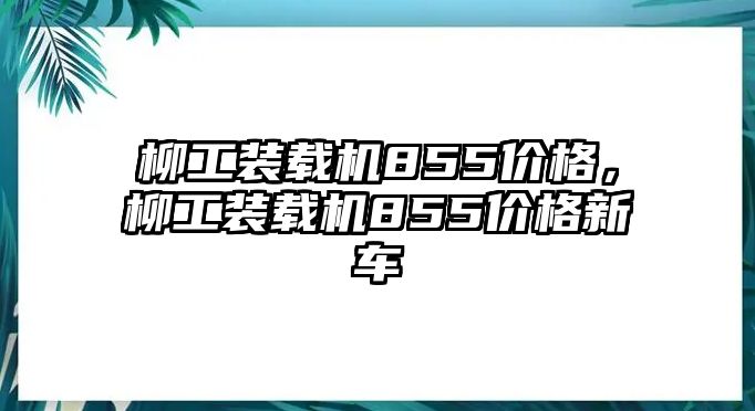 柳工裝載機(jī)855價(jià)格，柳工裝載機(jī)855價(jià)格新車
