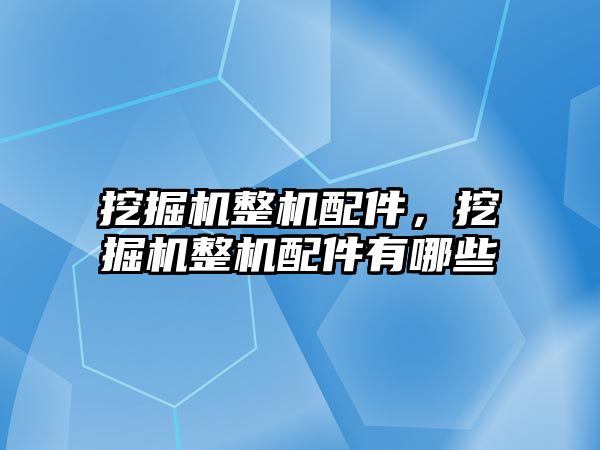 挖掘機(jī)整機(jī)配件，挖掘機(jī)整機(jī)配件有哪些