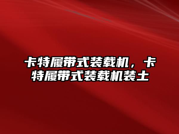 卡特履帶式裝載機，卡特履帶式裝載機裝土
