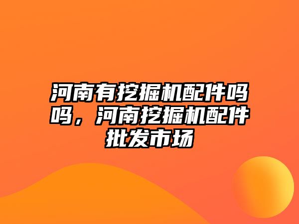 河南有挖掘機(jī)配件嗎嗎，河南挖掘機(jī)配件批發(fā)市場(chǎng)