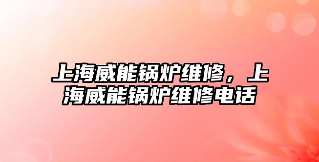 上海威能鍋爐維修，上海威能鍋爐維修電話
