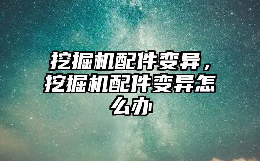 挖掘機配件變異，挖掘機配件變異怎么辦