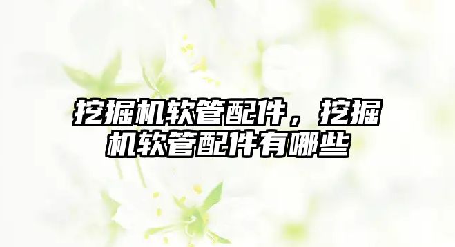 挖掘機軟管配件，挖掘機軟管配件有哪些