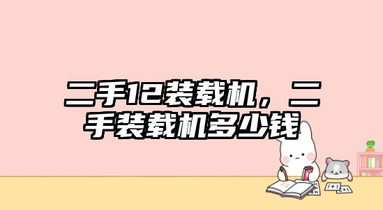 二手12裝載機，二手裝載機多少錢