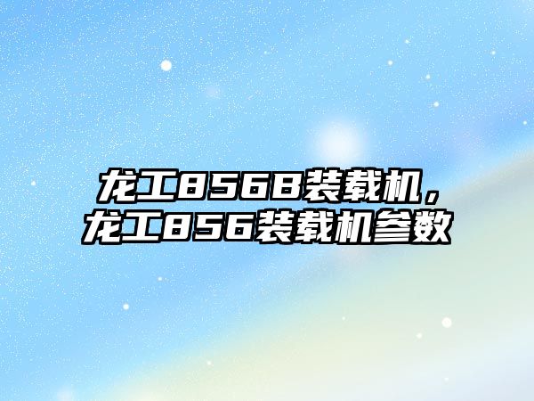 龍工856B裝載機，龍工856裝載機參數(shù)