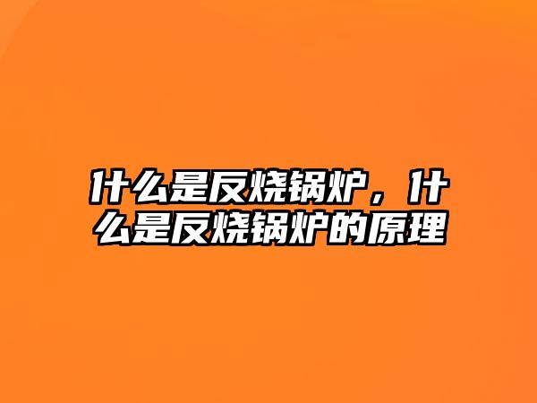 什么是反燒鍋爐，什么是反燒鍋爐的原理