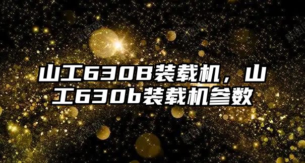 山工630B裝載機(jī)，山工630b裝載機(jī)參數(shù)