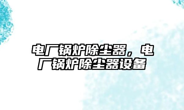 電廠鍋爐除塵器，電廠鍋爐除塵器設(shè)備