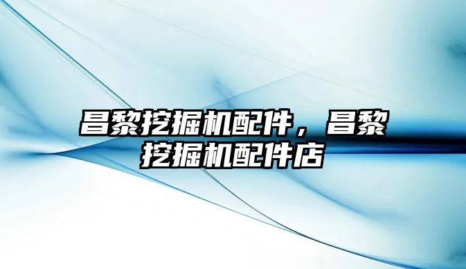 昌黎挖掘機(jī)配件，昌黎挖掘機(jī)配件店