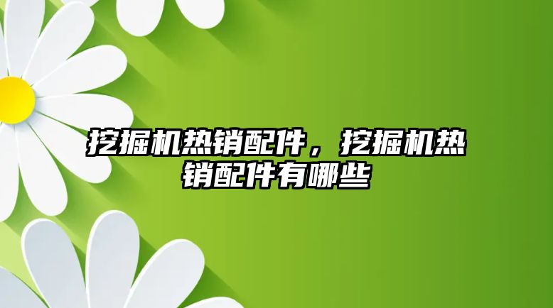 挖掘機熱銷配件，挖掘機熱銷配件有哪些