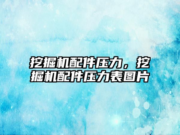 挖掘機配件壓力，挖掘機配件壓力表圖片