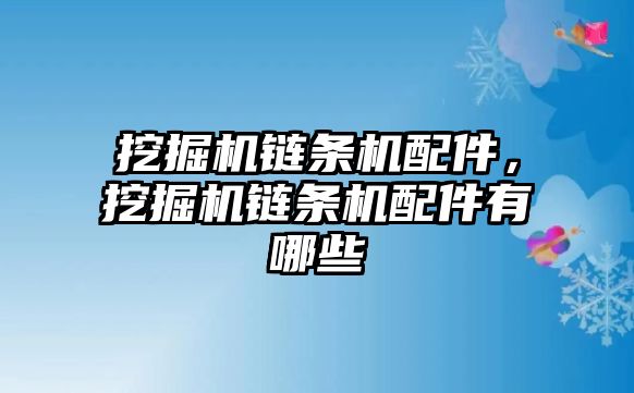 挖掘機(jī)鏈條機(jī)配件，挖掘機(jī)鏈條機(jī)配件有哪些