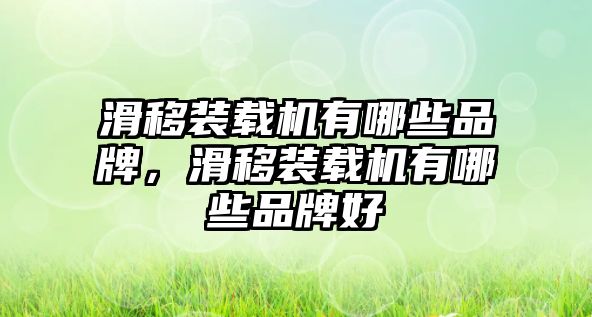 滑移裝載機(jī)有哪些品牌，滑移裝載機(jī)有哪些品牌好
