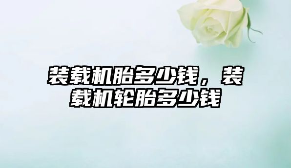 裝載機胎多少錢，裝載機輪胎多少錢