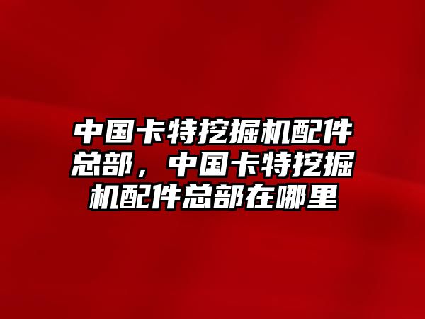 中國卡特挖掘機配件總部，中國卡特挖掘機配件總部在哪里