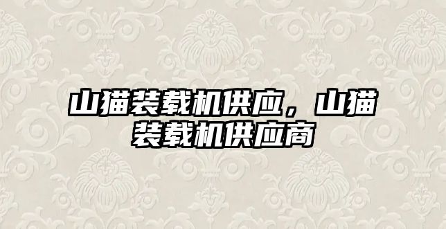 山貓裝載機(jī)供應(yīng)，山貓裝載機(jī)供應(yīng)商