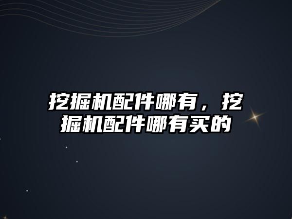 挖掘機(jī)配件哪有，挖掘機(jī)配件哪有買的