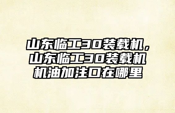 山東臨工30裝載機(jī)，山東臨工30裝載機(jī)機(jī)油加注口在哪里