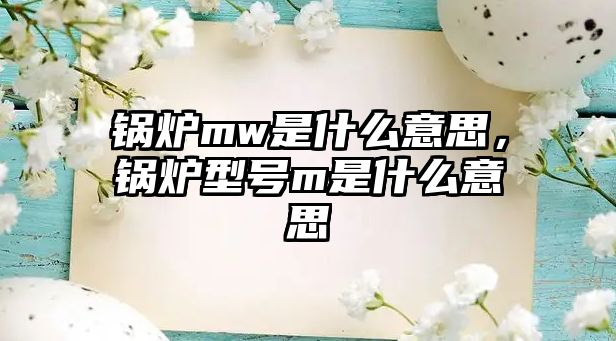 鍋爐mw是什么意思，鍋爐型號m是什么意思