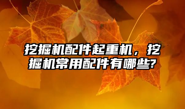 挖掘機配件起重機，挖掘機常用配件有哪些?