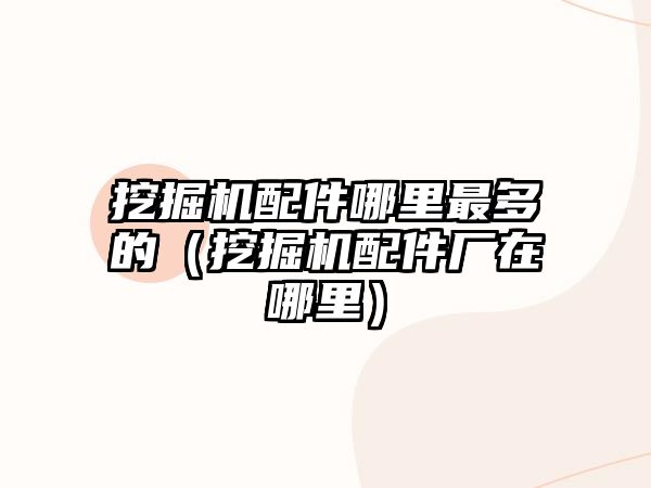 挖掘機(jī)配件哪里最多的（挖掘機(jī)配件廠在哪里）